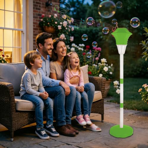 Máquina de burbujas para niños con estaca de pie y música para jardín 2