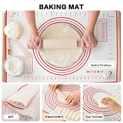 SYOSIN Pastry Cutter Set,5 Pack of Pastry Cutter,Biscuit Cutters set,Dough Scraper and Silicone Baking Mat,Stainless Steel Dough Cutter Scraper Blender Set for cooking cookies and donuts - Thumbnail 7
