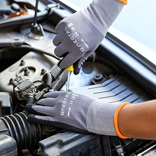 Safety Work Gloves MicroFoam Nitrile Coated-3/6/12/36 Pairs,Breathable Nylon Working Gloves for Men Women - Image 6