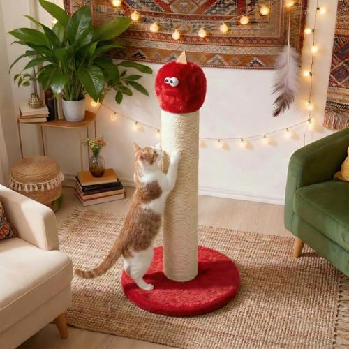 Rascador para gatos torre con base estable y sisal natural miniatura 1