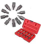 10 Pcs 3.2-10.3mm Hex Head Multi-Spline Screw Extractor Set, Screw Extractor Guide Screw Remover ...
