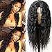 PlatinumHair #1b loose curl wigs synthetic lace front wigs heat resistant synthetic wigs 24-26"