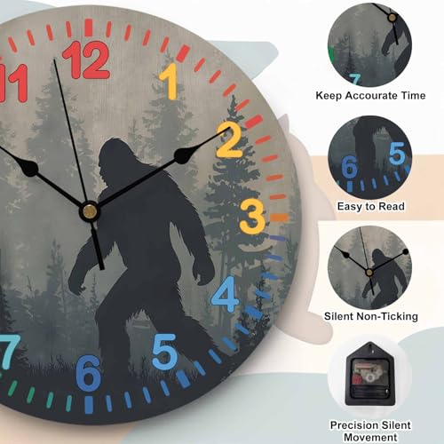Reloj de pared analógico silencioso 14 pulgadas PVC redondo miniatura 2