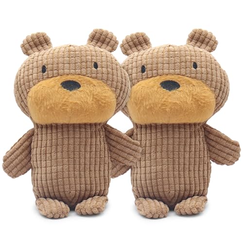Vyranut Giocattoli per Cani 2 Pezzi – Peluche Morbido in Tessuto Corde, Orsetto Resistente per Masticare e Giocare, Giocattolo Interattivo e Anti-Stress per Cani di Piccola e Media Taglia