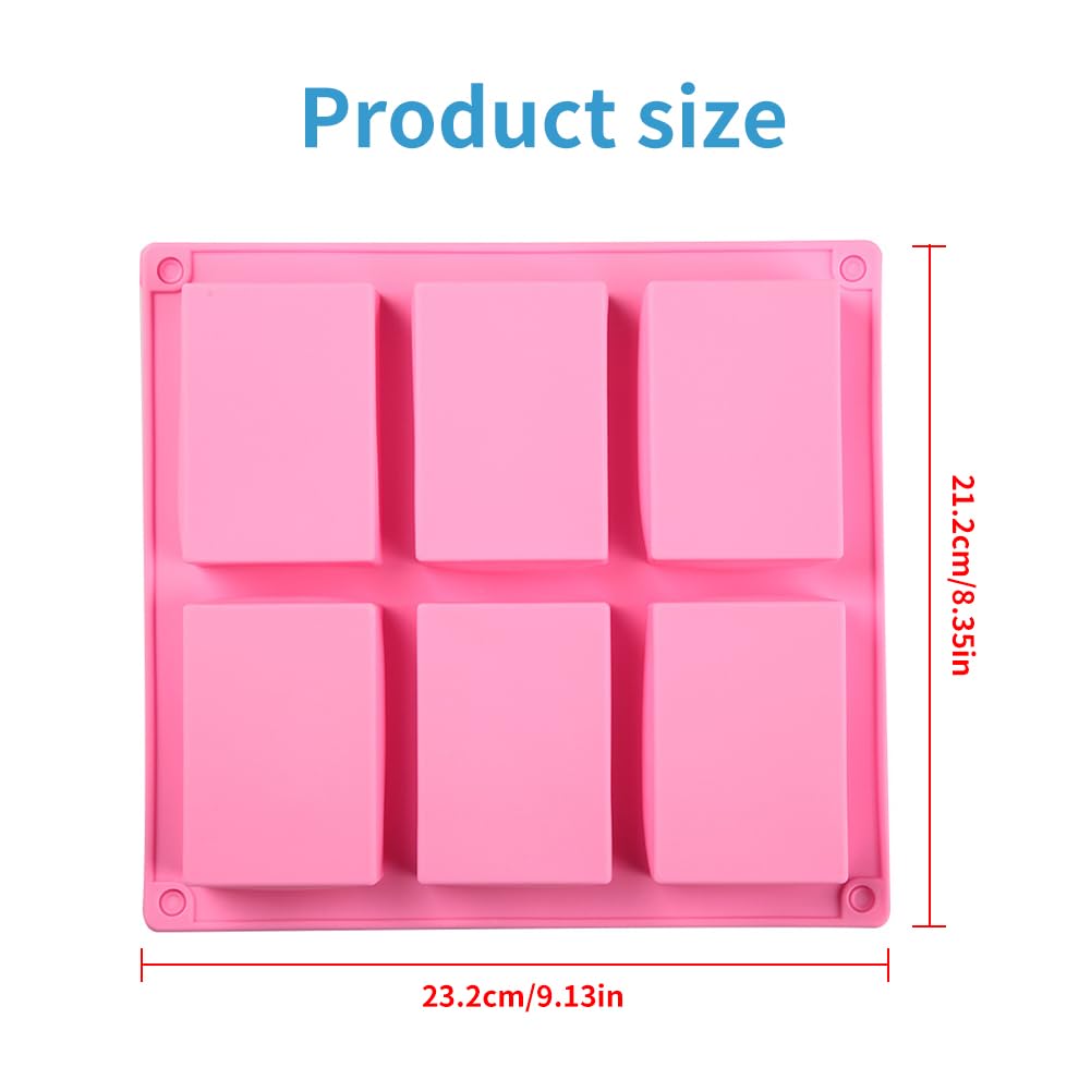 3 Moules à Savon En Silicone - Rectangulaires 23x21cm - Pour Savonnerie Artisanale Et Pâtisserie