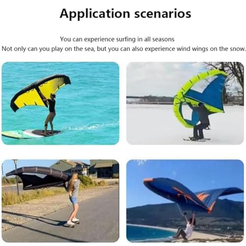 Ala gonfiabile da surf con finestra per paddle, vela leggera per sport acquatici, aquilone da surf facile da tenere in mano