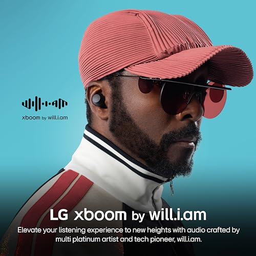 Image of LG xboom Buds by will.i.am, xboom Signature Sound by will.i.am with Graphene Drivers, 3 Mic Active Noise Cancellation, Up to 30 Hours of Battery, IPX4 Water Resistant, Black