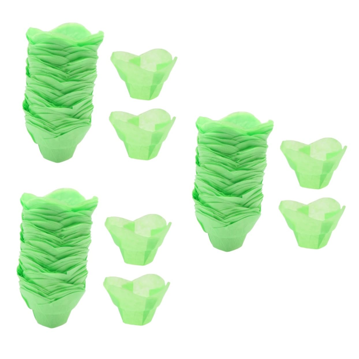 300piezas Envolturas De Forma De Verde Bodas y Celebraciones Retener La y Un Horneado