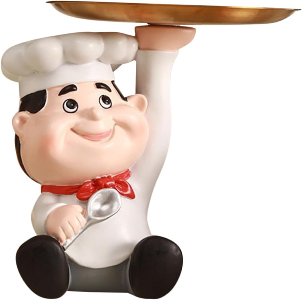 Cabilock Chef Storage Tray Jewelry Display Holder Trinket Tray Ring Holder Dish Ornament