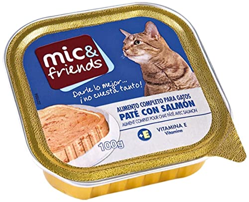 Marca Blanca - Mic&Friends Paté con Salmón para Gatos, 100g