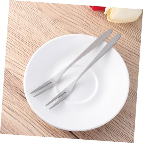 5pcs Cocktail Forks Korean Fruit Fork Cake Fork Dessert Fork Home Use Forks Beautiful Forks Reusable Forks Party Forks Stainless Steel Fruit Pick Stainless Steel Fruit Fork FUNOMOCYA