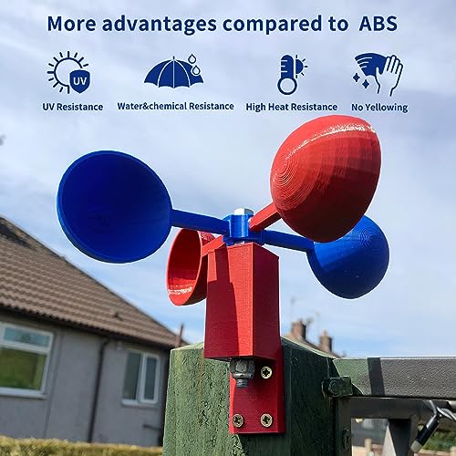 Image of ASA Filament 1.75mm, UV /Heat Resistant /Weather Resistant ASA 3D Printer Filament, Perfect for Printing Outdoor Functional Parts, Blue Filament 1kg(2.2lbs) Spool