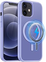 MOBESV Magnetisch Hülle für iPhone 12 / iPhone 12 Pro 6,1 Zoll, Handyhülle kompatibel mit MagSafe, Durchscheinende Matte Dünn Stoßfest Schutzhülle, Helllila