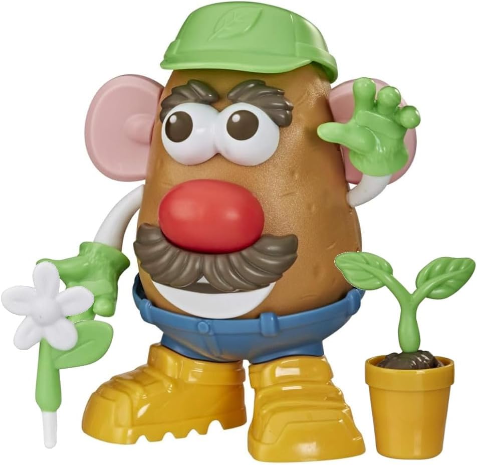 Potato Head Mr Goes Green, 15 Parts and Pieces Made with Plant-Based Plastic, Kids Toys