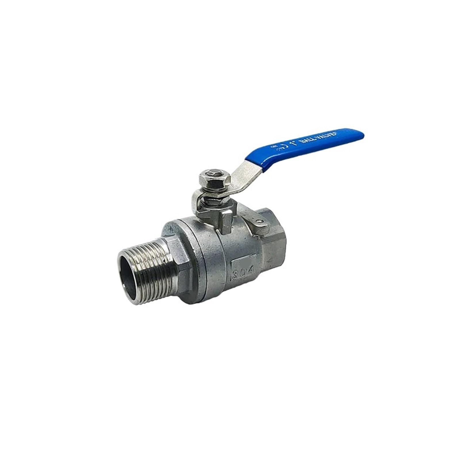 Robinet à boisseau sphérique 2 pièces en acier inoxydable 304 femelle mâle de 1/2 à 2 pouces