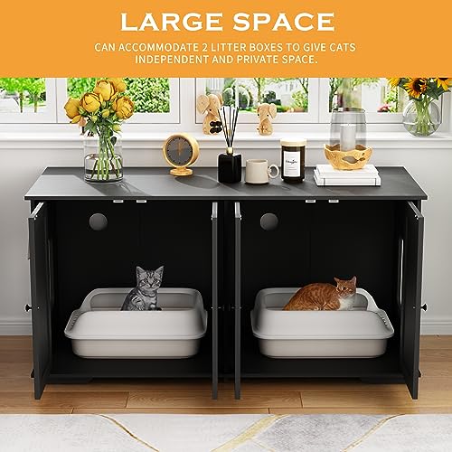 image for MOOLIVE Cat Litter Box Enclosures, 47.2