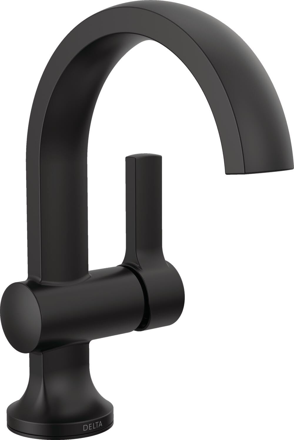Delta Albion Matte Black Bathroom Faucet 1 Hole, Single Hole