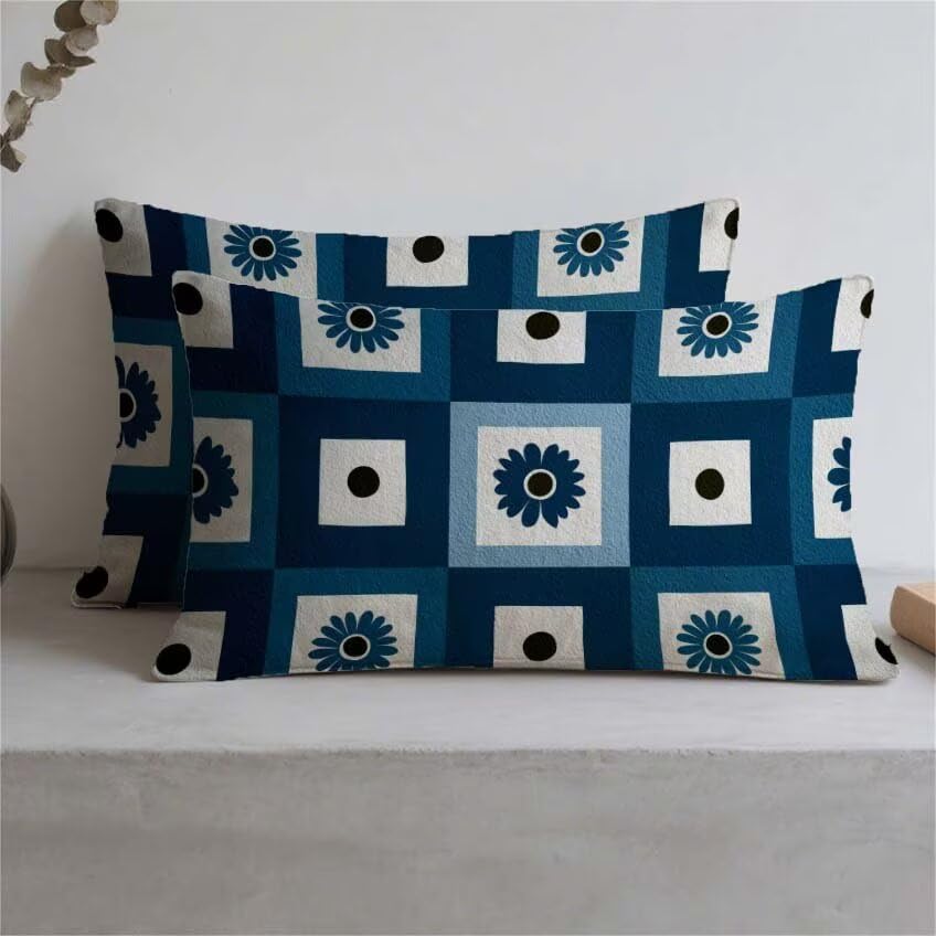 Housse de coussin 60x90cm imperméable et déperlante avec motif double face