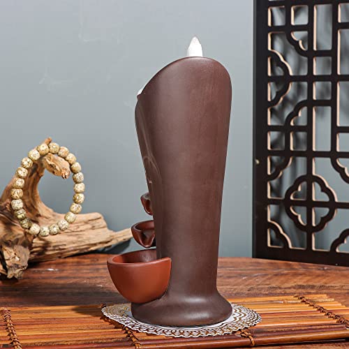 Dobehome DO-HMHUOJU-JM-F Waterfall Incense Holder Backflow Incense Burner With 20 Incense Cones,Tweezer And Mat Spiral Incense Waterfall Smoke Fountain For Home Office Yoga Aromatcherapy Spas(Torch Shape) thumb #4