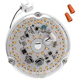 Sconva 4'' 18W Ceiling Fan LED Light Replacement, 2200LM 3CCT 3000K 4500K 6000K Selectable LED Ceiling Fan Light Kit, Round Dimmable Retrofit Kit for Flush Mount Ceiling Lights, 120V, CRI90