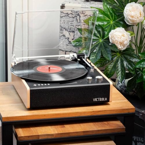 VICTROLA Platine Vinyle Bluetooth Ultra COMPACTE Eastwood Bamboo - Les Beatles, Paul McCartney, John Lennon, RIngo Starr, George Harrison VICTROLA Platine Vinyle Bluetooth Ultra COMPACTE Eastwood Bamboo – Image 4