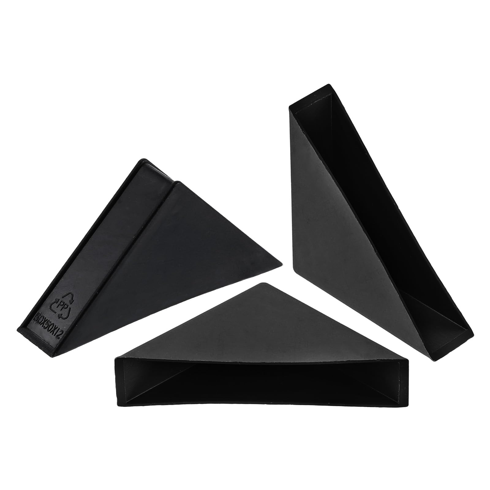 uxcell 8Pcs Plastic Corner Protectors 12x70mm Right Angle Shape Glass Corner Guards Cushion for Corner Protection of Glass, Mirror, Tile, Black