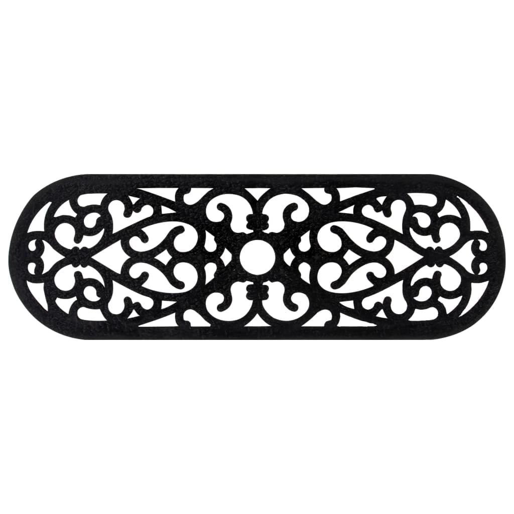vidaXL Alfombrillas de Escalera de Goma 10 uds, Tapetes para Peldaño de Escalera, Alfombrillas Antideslizantes, Cubiertas de Escalones, Goma 25x75 cm