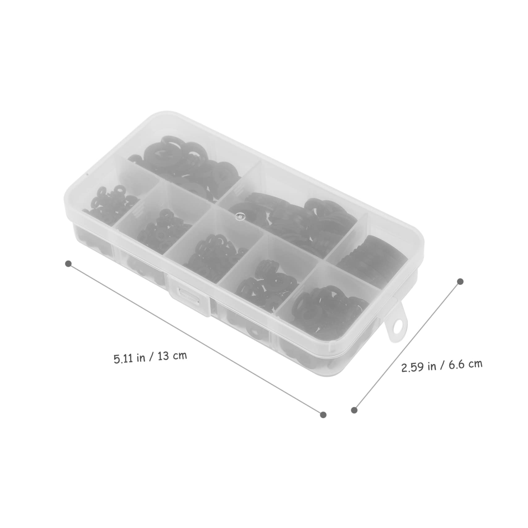 PartyKindom 4 Set Di Rondelle Piatte Rondelle in Nylon Assortite Rondelle Nere in Plastica Nera Per Bulloni 500 Pezzi*4
