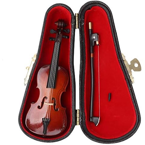Hilitand 10cm Mini Wooden Cello Model Cover