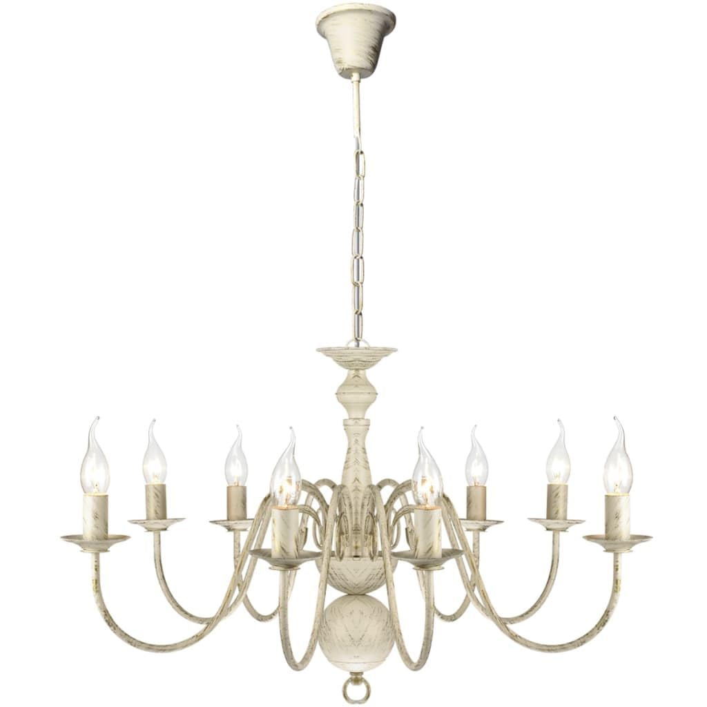 Lustre en métal Blanc Antique plafonnier suspendu luminaire chambre et cuisine