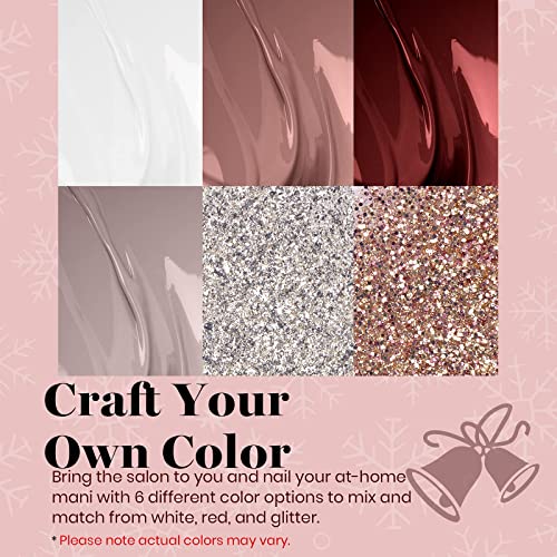 Image of Beetles Gel Polish Set, 6 Colors Nude Brown Shimmer Gel Polish