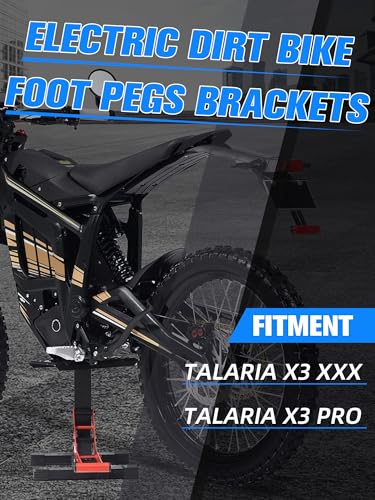 Image of Foot Pegs Brackets for Talaria XXX X3 /PRO Footpeg Holder Kits Pedal Bracket Support EBike Electric Dirt Bike Black