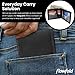 Flowfold Vanguard Recycled Material Bifold Wallet | Slim and Durable with Cash Pocket, Two Hidden Card Pockets and Two ID Windows | Holds 10-12 Cards | Minimalist Wallet Made in USA | Black