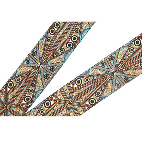 Image of Duwi Wide Purse Strap Multicolor Striped Guitar Style Strap Adjustable Canvas Crossbody Bag Strap