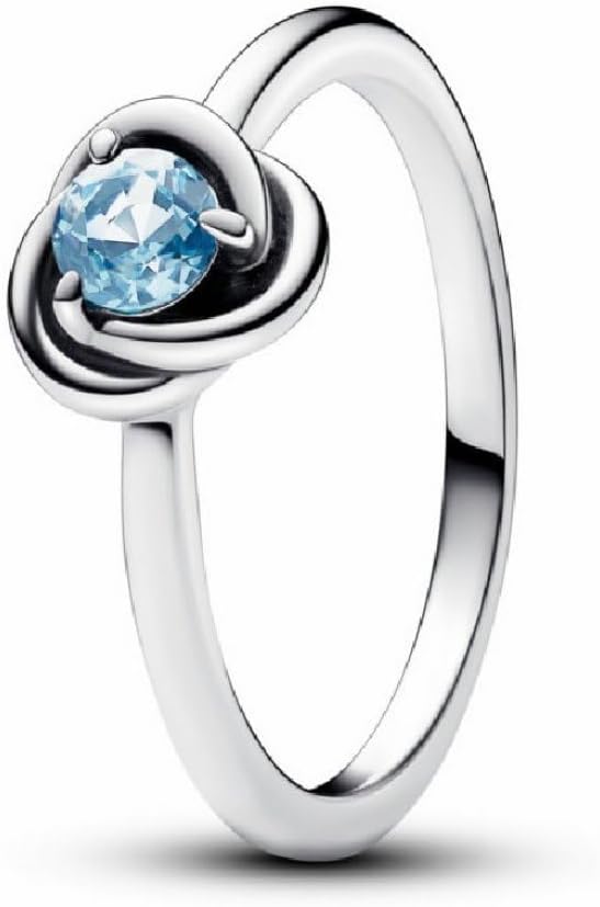 March Birthstone Eternity Circle Ring