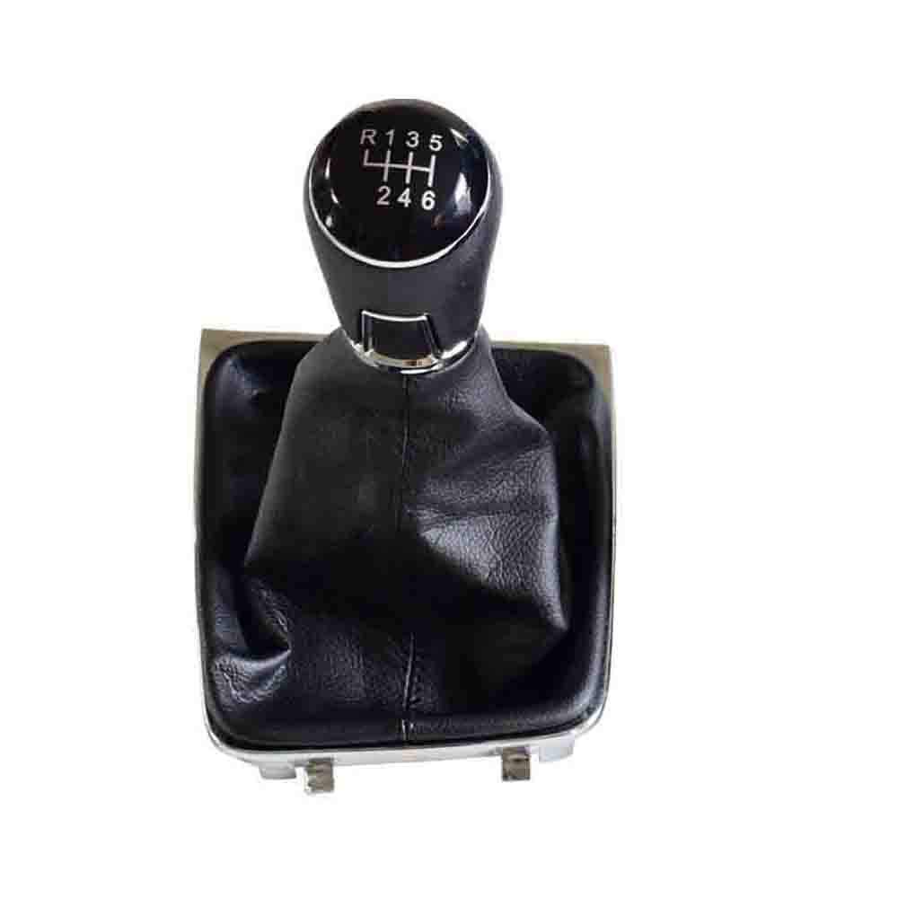 Amazon.com: Kakulkomen 6 Speed Shift Knob Boot Cover Black Leather