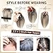 UIPEUBO Hair Toppers for Women Real Human Hair Toppers with Thinning Hairpieces for Women with Bangs 10 Inch Human Hair Topper for Cover Gray Roots (4/27#)