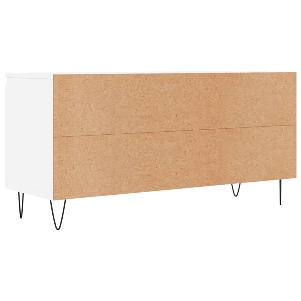 Homgoday Szafka pod telewizor drewno inżynierskie białe 104x35x50 cm, szafka pod telewizor salon jadalnia stół kawowy telewizor sprzęt muzyczny szafa meble telewizor meble typ 1