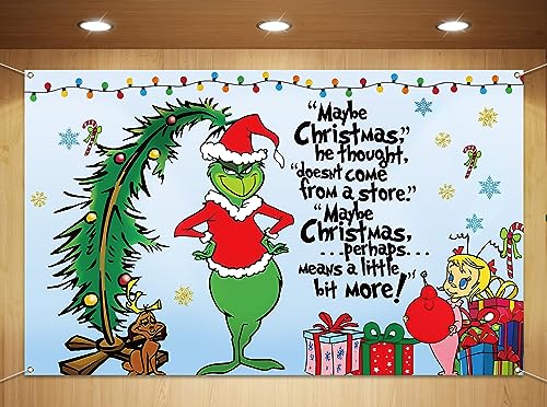 Fondo fotográfico Navidad Elfo Verde 5.9x3.6ft miniatura 1