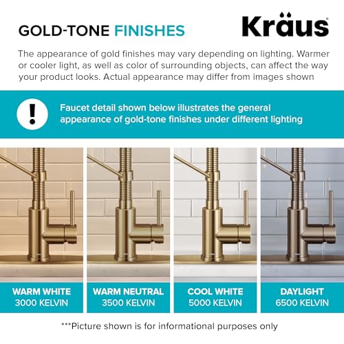 KRAUS Brushed Brass 18.75 in Pull Down Kitchen Faucet KPF-1610BB - image 7