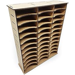 Estanterias Para Tintes Organizador cajones Estante clasificador de madera para almacenamiento con gaveta para tampon almohadilla tinta sellos Distress Ink Pad (L)