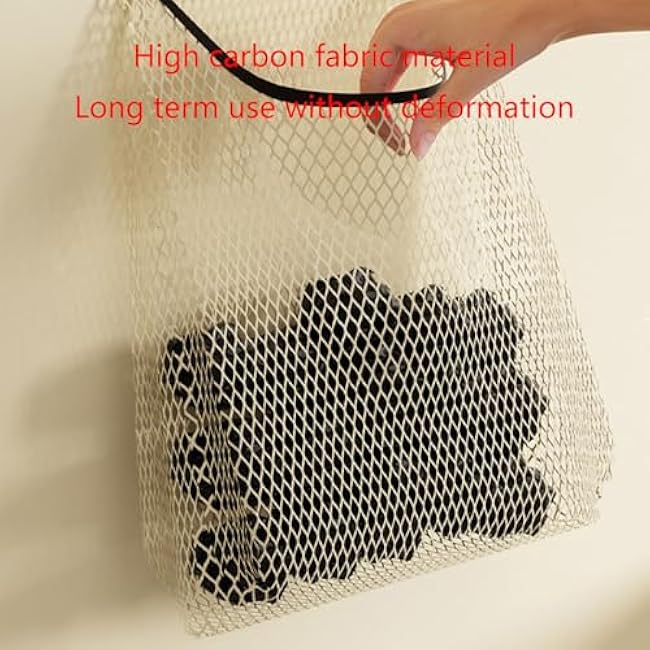 XISAOK Efficient Wall Mount Grocery Bag Washable Garbage Bags Mesh Storage Bags Mounted Kitchen Grocery Mesh Bag Holder