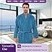 TowelSelections Turkish Terry Kimono Bathrobe - 100% Turkish Cotton, Terry Cloth Bath Robe for Women and Men, Made in Turkey (Navy, S/M)