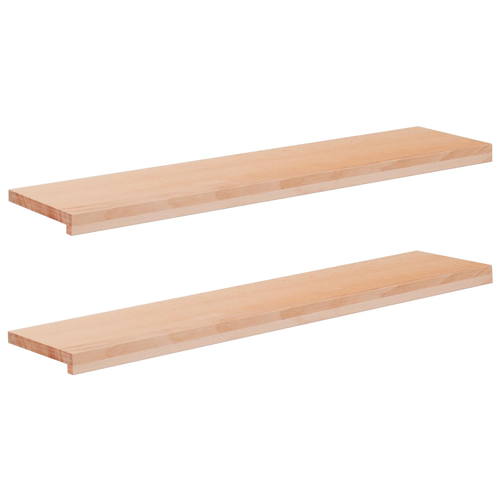 vidaXL Tappeti per scale 2 pz 110 x 25 x 2 cm Naturale