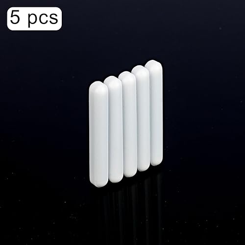 Miniatura 4 de stonylab Juego de 5 barras de agitación, 2.362 in recubiertas de PTFE magnéticas, mezclador de agitación blanco para agitadores, paquete de 5