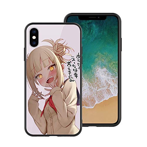 My Hero Academia iPhone6(6s) Plus Case, Tempered Glass Back Soft TPU Bumper Anti-Scratch Ultra-Thin Hero Academia 115 Phone Case for Girls, Teens, Adults, for iPhone6(6s) Plus (5.5'')