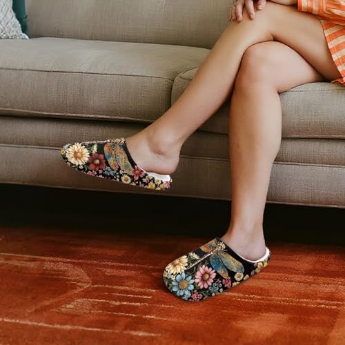 Fuzzy Slippers for Women Cozy Plush Fluffy House Shoes Soft Sole Home Winter Slipper for Ladies3