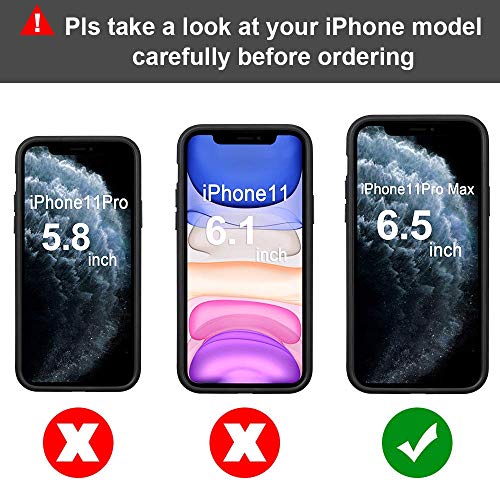 iPhone 11 Pro Max Wallet Case, TOOVREN iPhone 11 Pro Max Case with Card Holder Leather PU 11 Pro Max Case with Stand Adjustable Detachable iPhone Lanyard Strap for iPhone 11 Pro Max 6.5 Inch 2019