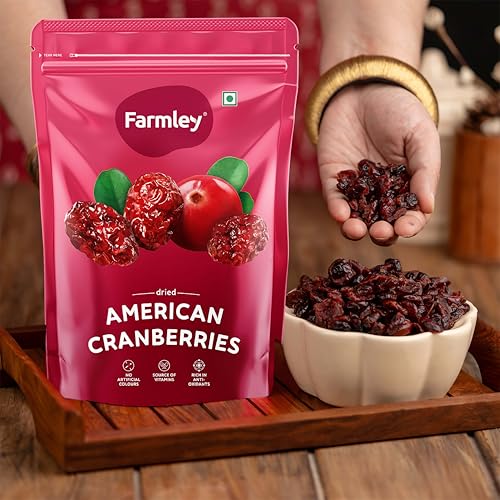 Image of Farmley Dried Cranberry I 250 Gram, Pack Of 1 I Dried Fruit, Berries, High Nutrient And Antioxidant No Added Preservatives