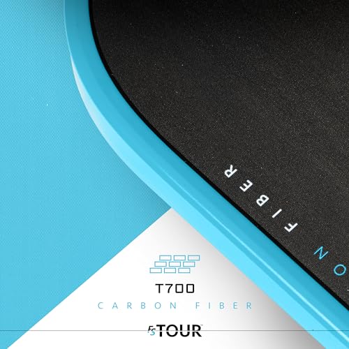 Image of Franklin Sport Pro Pickleball Paddles - FS Tour Series Carbon Fiber Paddles - Official USA Pickleball (USAPA) Approved - Tempo Pro Player - 16mm Polymer Core - Blue